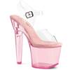 Pleaser - LOVESICK708T Sandale à bride à la cheville, Pole dance chaussures - Rose/Transparent Product image